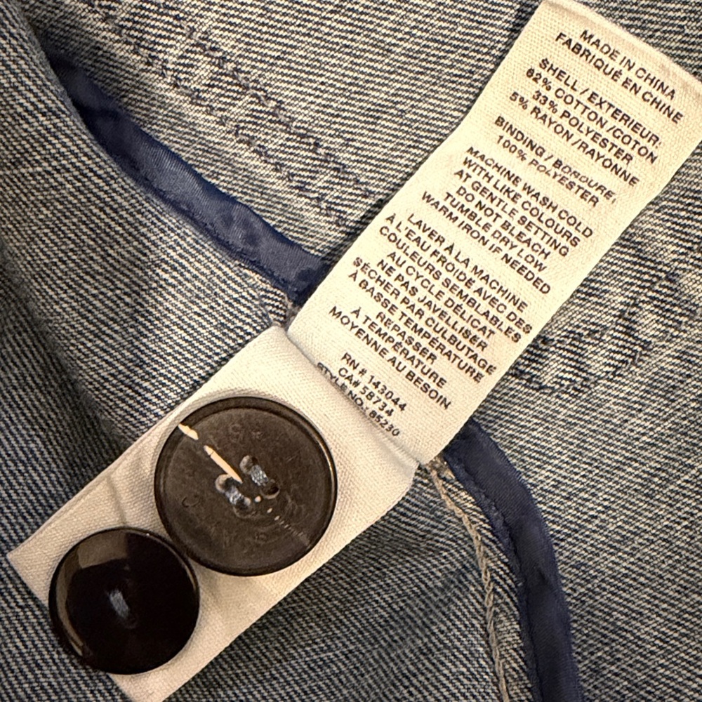 Avec Les Filles Blue Jean Jacket Coat - Picture 11 of 11